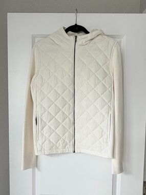 Liverpool Cream Quilted Hooded Jacket